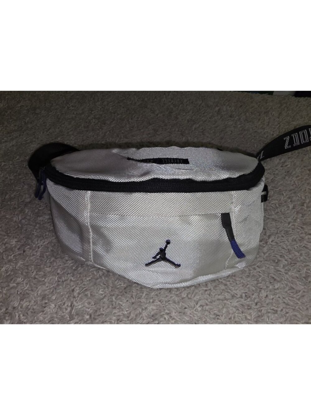 AIR JORDAN RETRO 11 CROSSBODY FANNY PACK - WHITE 13" X 6"